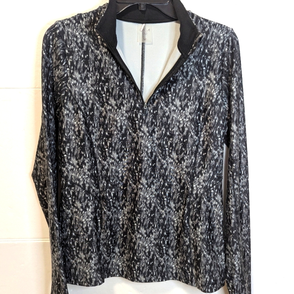 Calia By Carrie Underwood Monochrome Zip-Up Top